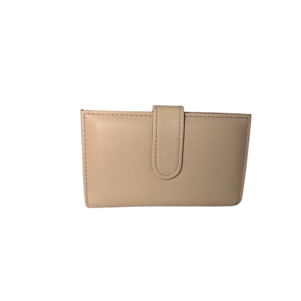 Classic Neutral Snap-Closure Womens Wallet Beige